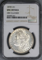 1878-S NGC UNC Details Morgan Silver Dollar Coin (19042103C)