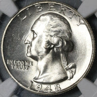 1948-D NGC MS 65 Washington Quarter Dollar United States 25 Cents Coin (20033002C)