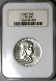 1957 NGC PF 67 Franklin Half Dollar Proof Old Fatty Holder OFH Coin (22101103C)