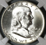 1961-D NGC MS 64 Franklin Half Dollar BU 90% Silver United States Coin (20012702C)