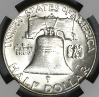 1961-D NGC MS 64 Franklin Half Dollar BU 90% Silver United States Coin (20012702C)