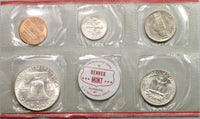 1959 US P & D Mint Set United States 90% Silver Coins with Envelope (20051604R)