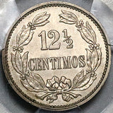 1896 PCGS MS 63 Venezuela 12 1/2 Centimos Horse Mint State Coin (22091601C)