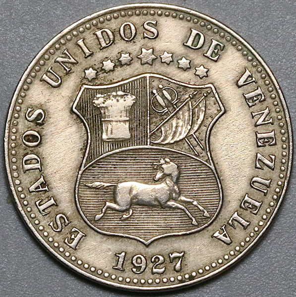 1927 Venezuela 12 1/2 Centimos XF Horse Coin (22070903R)