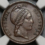 1852 NGC XF 40 Venezuela 1/4 Centavo Liberty Head Coin (20071404C)