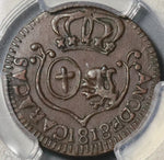 1818 PCGS AU 50 Venezuela 1/4 Real Caracas Royalist Revolution Coin (21072101C)