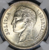 1936 NGC MS 63 Venezuela 2 Bolivares Silver Mint State Coin (20102703C)