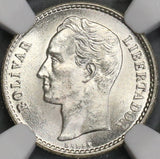 1954 NGC MS 64+ VENEZUELA 50 Centimos Silver Coin (18080105C)