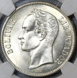 1936 NGC MS 63 Venezuela 5 Bolivares Silver 90% Mint State Crown Coin (20111201C)
