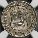1896 NGC UNC Det Venezueal 5 Centimos Horse Coin (19081801C)