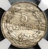 1915 NGC AU 58 Venezuela 5 Centimos Scarce Horse Coin (20021903C)