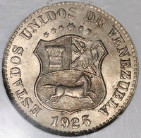 1925 NGC MS 64 Venezuela 5 Centimos Horse Mint State Coin (21081901D)