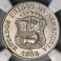 1938 NGC MS 63 Venezuela 5 Centimos Horse Coin (18082502C)