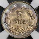 1938 NGC MS 65+ Venezuela 5 Centimos Gem Mint State Coin (17121801D)