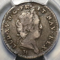 1731-H PCGS VF Det Windward Islands 12 Sols Isles du Vent Louis XV France Coin (20110801D)